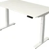 Kerkmann Move4 Elektrisch hoogteverstelbaar Zit-sta-bureau Wit T-voet 1400 (B) x 800 (D) x 1290 (H) mm Hout, Metaal