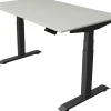 Kerkmann Move4 Elektrisch hoogteverstelbaar Zit-sta-bureau Lichtgrijs T-voet 1400 (B) x 800 (D) x 1290 (H) mm Hout, Metaal