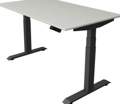 Kerkmann Move4 Elektrisch hoogteverstelbaar Zit-sta-bureau Lichtgrijs T-voet 1400 (B) x 800 (D) x 1290 (H) mm Hout, Metaal