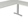 Kerkmann Move4 Elektrisch hoogteverstelbaar Zit-sta-bureau Lichtgrijs T-voet 1800 (B) x 1.800 (D) x 1290 (H) mm Hout, Metaal