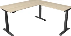 Kerkmann Move4 Elektrisch hoogteverstelbaar Zit-sta-bureau Esdoorn T-voet 1800 (B) x 1.800 (D) x 1290 (H) mm Hout, Metaal