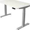 Kerkmann Move4 Elektrisch hoogteverstelbaar Zit-sta-bureau Wit T-voet 1400 (B) x 800 (D) x 1290 (H) mm Hout, Metaal