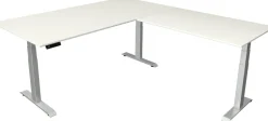 Kerkmann Move4 Elektrisch hoogteverstelbaar Zit-sta-bureau Wit T-voet 2000 (B) x 2.200 (D) x 1290 (H) mm Hout, Metaal