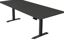 Kerkmann Move4 Elektrisch hoogteverstelbaar Zit-sta-bureau Antraciet T-voet 2500 (B) x 1.000 (D) x 1290 (H) mm Hout, Metaal