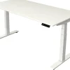 Kerkmann Move4 Elektrisch hoogteverstelbaar Zit-sta-bureau Wit T-voet 1600 (B) x 800 (D) x 1290 (H) mm Hout, Metaal
