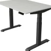 Kerkmann Move4 Elektrisch hoogteverstelbaar Zit-sta-bureau Lichtgrijs T-voet 1200 (B) x 800 (D) x 1290 (H) mm Hout, Metaal