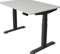 Kerkmann Move4 Elektrisch hoogteverstelbaar Zit-sta-bureau Lichtgrijs T-voet 1200 (B) x 800 (D) x 1290 (H) mm Hout, Metaal