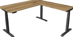 Kerkmann Move4 Elektrisch hoogteverstelbaar Zit-sta-bureau Eiken T-voet 1800 (B) x 1.800 (D) x 1290 (H) mm Hout, Metaal