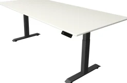 Kerkmann Move4 Elektrisch hoogteverstelbaar Zit-sta-bureau Wit T-voet 2250 (B) x 1.000 (D) x 1290 (H) mm Hout, Metaal