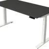 Kerkmann Move4 Elektrisch hoogteverstelbaar Zit-sta-bureau Antraciet T-voet 1600 (B) x 800 (D) x 1290 (H) mm Hout, Metaal