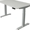 Kerkmann Move4 Elektrisch hoogteverstelbaar Zit-sta-bureau Lichtgrijs T-voet 1400 (B) x 800 (D) x 1290 (H) mm Hout, Metaal