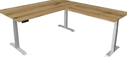 Kerkmann Move4 Elektrisch hoogteverstelbaar Zit-sta-bureau Eiken T-voet 2000 (B) x 2.200 (D) x 1290 (H) mm Hout, Metaal