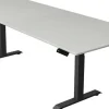 Kerkmann Move4 Elektrisch hoogteverstelbaar Zit-sta-bureau Lichtgrijs T-voet 2500 (B) x 1.000 (D) x 1290 (H) mm Hout, Metaal