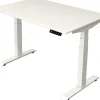 Kerkmann Move4 Elektrisch hoogteverstelbaar Zit-sta-bureau Wit T-voet 1200 (B) x 800 (D) x 1290 (H) mm Hout, Metaal