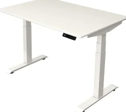 Kerkmann Move4 Elektrisch hoogteverstelbaar Zit-sta-bureau Wit T-voet 1200 (B) x 800 (D) x 1290 (H) mm Hout, Metaal