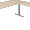 Kerkmann Move4 Elektrisch hoogteverstelbaar Zit-sta-bureau Esdoorn T-voet 1800 (B) x 1.800 (D) x 1290 (H) mm Hout, Metaal