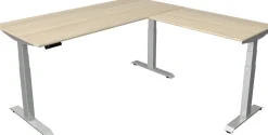 Kerkmann Move4 Elektrisch hoogteverstelbaar Zit-sta-bureau Esdoorn T-voet 1800 (B) x 1.800 (D) x 1290 (H) mm Hout, Metaal