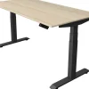 Kerkmann Move4 Elektrisch hoogteverstelbaar Zit-sta-bureau Esdoorn T-voet 1600 (B) x 800 (D) x 1290 (H) mm Hout, Metaal