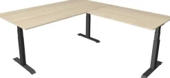 Kerkmann Move4 Elektrisch hoogteverstelbaar Zit-sta-bureau Esdoorn T-voet 2000 (B) x 2.200 (D) x 1290 (H) mm Hout, Metaal