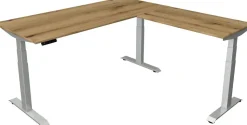 Kerkmann Move4 Elektrisch hoogteverstelbaar Zit-sta-bureau Eiken T-voet 1800 (B) x 1800 (D) x 1290 (H) mm Hout, Metaal