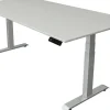 Kerkmann Move4 Elektrisch hoogteverstelbaar Zit-sta-bureau Lichtgrijs T-voet 2000 (B) x 1.000 (D) x 1290 (H) mm Hout, Metaal