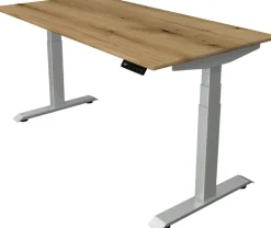 Kerkmann Move4 Elektrisch hoogteverstelbaar Zit-sta-bureau Eiken T-voet 1600 (B) x 800 (D) x 1290 (H) mm Hout, Metaal