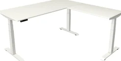 Kerkmann Move4 Elektrisch hoogteverstelbaar Zit-sta-bureau Wit T-voet 1800 (B) x 1.800 (D) x 1290 (H) mm Hout, Metaal