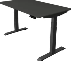Kerkmann Move4 Elektrisch hoogteverstelbaar Zit-sta-bureau Antraciet T-voet 1400 (B) x 800 (D) x 1290 (H) mm Hout, Metaal
