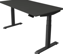 Kerkmann Move4 Elektrisch hoogteverstelbaar Zit-sta-bureau Antraciet T-voet 1600 (B) x 800 (D) x 1290 (H) mm Hout, Metaal