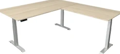 Kerkmann Move4 Elektrisch hoogteverstelbaar Zit-sta-bureau Esdoorn T-voet 2000 (B) x 2.200 (D) x 1290 (H) mm Hout, Metaal