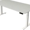 Kerkmann Move4 Elektrisch hoogteverstelbaar Zit-sta-bureau Lichtgrijs T-voet 2000 (B) x 1.000 (D) x 1290 (H) mm Hout, Metaal