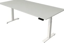 Kerkmann Move4 Elektrisch hoogteverstelbaar Zit-sta-bureau Lichtgrijs T-voet 2000 (B) x 1.000 (D) x 1290 (H) mm Hout, Metaal