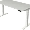 Kerkmann Move4 Elektrisch hoogteverstelbaar Zit-sta-bureau Lichtgrijs T-voet 1600 (B) x 800 (D) x 1290 (H) mm Hout, Metaal