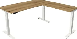 Kerkmann Move4 Elektrisch hoogteverstelbaar Zit-sta-bureau Eiken T-voet 1800 (B) x 1.800 (D) x 1290 (H) mm Hout, Metaal