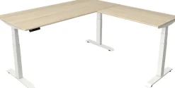 Kerkmann Move4 Elektrisch hoogteverstelbaar Zit-sta-bureau Esdoorn T-voet 1800 (B) x 1.800 (D) x 1290 (H) mm Hout, Metaal