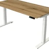 Kerkmann Move4 Elektrisch hoogteverstelbaar Zit-sta-bureau Eiken T-voet 1600 (B) x 800 (D) x 1290 (H) mm Hout, Metaal