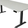 Kerkmann Move4 Elektrisch hoogteverstelbaar Zit-sta-bureau Lichtgrijs T-voet 2250 (B) x 1.000 (D) x 1290 (H) mm Hout, Metaal