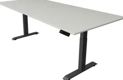 Kerkmann Move4 Elektrisch hoogteverstelbaar Zit-sta-bureau Lichtgrijs T-voet 2250 (B) x 1.000 (D) x 1290 (H) mm Hout, Metaal