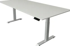 Kerkmann Move4 Elektrisch hoogteverstelbaar Zit-sta-bureau Lichtgrijs T-voet 2250 (B) x 1.000 (D) x 1290 (H) mm Hout, Metaal