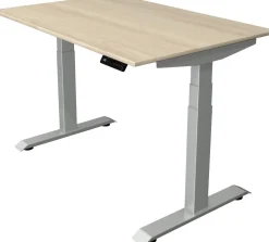 Kerkmann Move4 Elektrisch hoogteverstelbaar Zit-sta-bureau Esdoorn T-voet 1200 (B) x 800 (D) x 1290 (H) mm Hout, Metaal