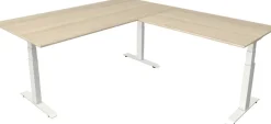 Kerkmann Move4 Elektrisch hoogteverstelbaar Zit-sta-bureau Esdoorn T-voet 2000 (B) x 2.200 (D) x 1290 (H) mm Hout, Metaal