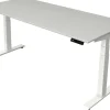 Kerkmann Move4 Elektrisch hoogteverstelbaar Zit-sta-bureau Lichtgrijs T-voet 1800 (B) x 800 (D) x 1290 (H) mm Hout, Metaal