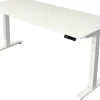 Kerkmann Move4 Elektrisch hoogteverstelbaar Zit-sta-bureau Wit T-voet 1800 (B) x 800 (D) x 1290 (H) mm Hout, Metaal