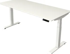 Kerkmann Move4 Elektrisch hoogteverstelbaar Zit-sta-bureau Wit T-voet 1800 (B) x 800 (D) x 1290 (H) mm Hout, Metaal