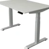 Kerkmann Move4 Elektrisch hoogteverstelbaar Zit-sta-bureau Lichtgrijs T-voet 1200 (B) x 800 (D) x 1290 (H) mm Hout, Metaal