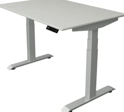 Kerkmann Move4 Elektrisch hoogteverstelbaar Zit-sta-bureau Lichtgrijs T-voet 1200 (B) x 800 (D) x 1290 (H) mm Hout, Metaal