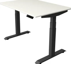 Kerkmann Move4 Elektrisch hoogteverstelbaar Zit-sta-bureau Wit T-voet 1200 (B) x 800 (D) x 1290 (H) mm Hout, Metaal
