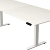 Kerkmann Move4 Elektrisch hoogteverstelbaar Zit-sta-bureau Wit T-voet 2500 (B) x 1.000 (D) x 1290 (H) mm Hout, Metaal
