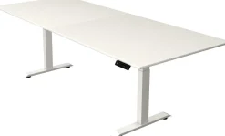 Kerkmann Move4 Elektrisch hoogteverstelbaar Zit-sta-bureau Wit T-voet 2500 (B) x 1.000 (D) x 1290 (H) mm Hout, Metaal