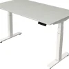 Kerkmann Move4 Elektrisch hoogteverstelbaar Zit-sta-bureau Lichtgrijs T-voet 1400 (B) x 800 (D) x 1290 (H) mm Hout, Metaal